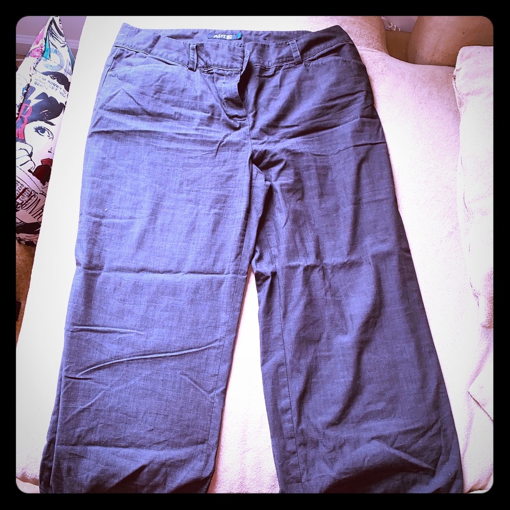 Gray sailor cut wide leg pants